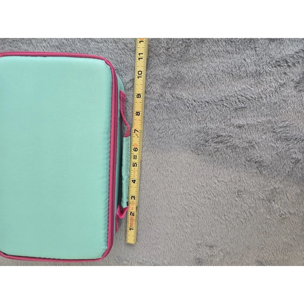 New Bento Lunch Box with 3 Containers Pink and Teal with Ice Packs